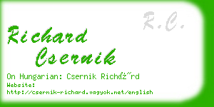 richard csernik business card